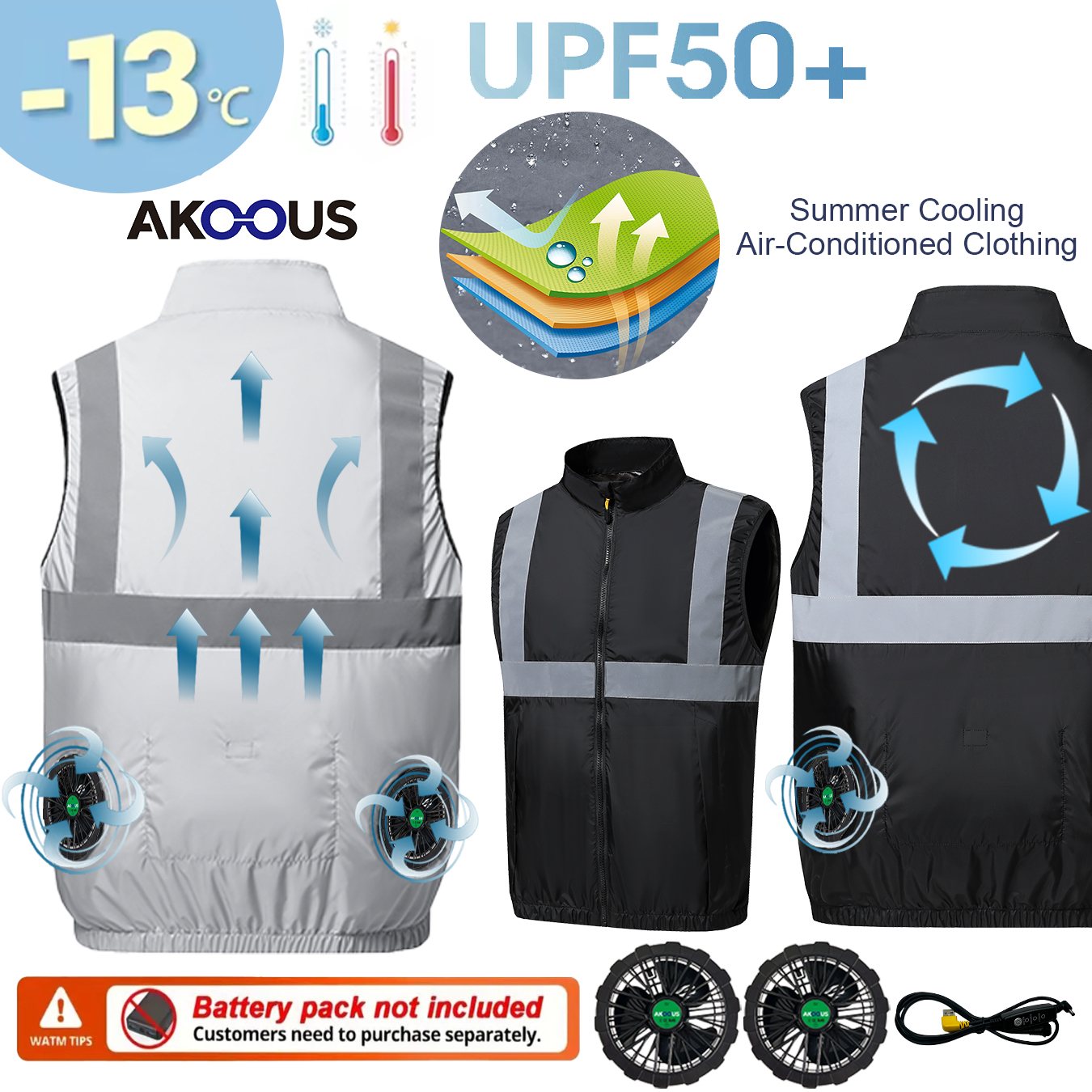 12V/5V USB Sleeveless Breathab - Outdoor Camping Air Conditioner บทวิจารณ์และราคา