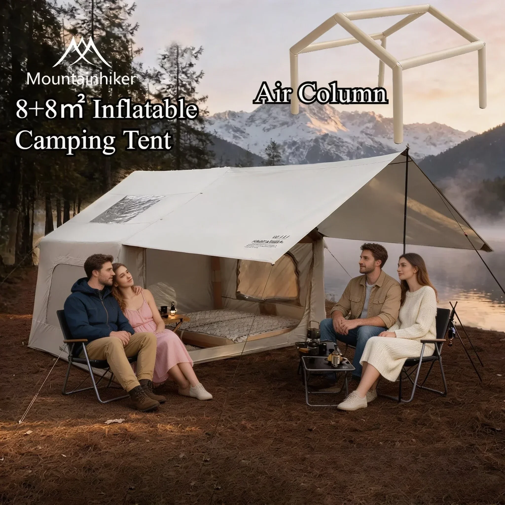 8+8㎡ MOUNTAINHIKER Inflatable  - Outdoor Camping Gazebo บทวิจารณ์และราคา