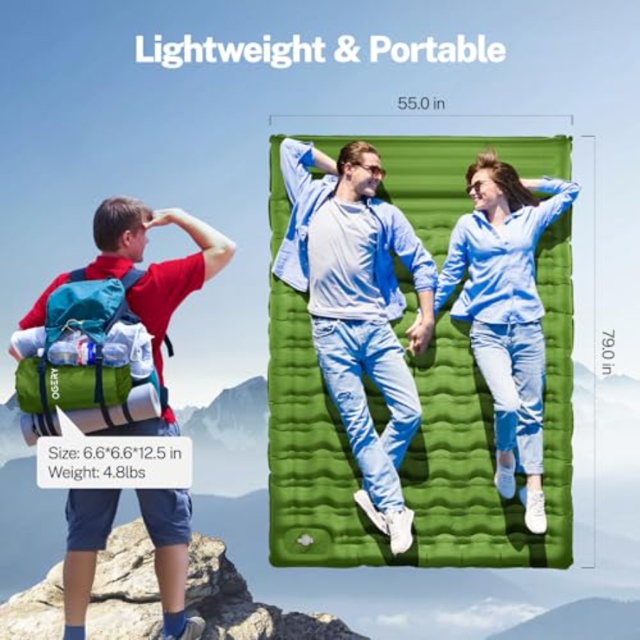 Double Sleeping Pad for Campin - Ultralight Sleeping Bag บทวิจารณ์และราคา