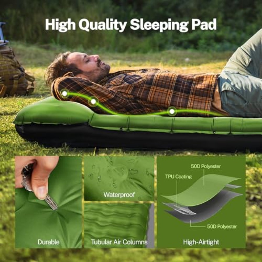 Double Sleeping Pad for Campin - Ultralight Sleeping Bag บทวิจารณ์และราคา