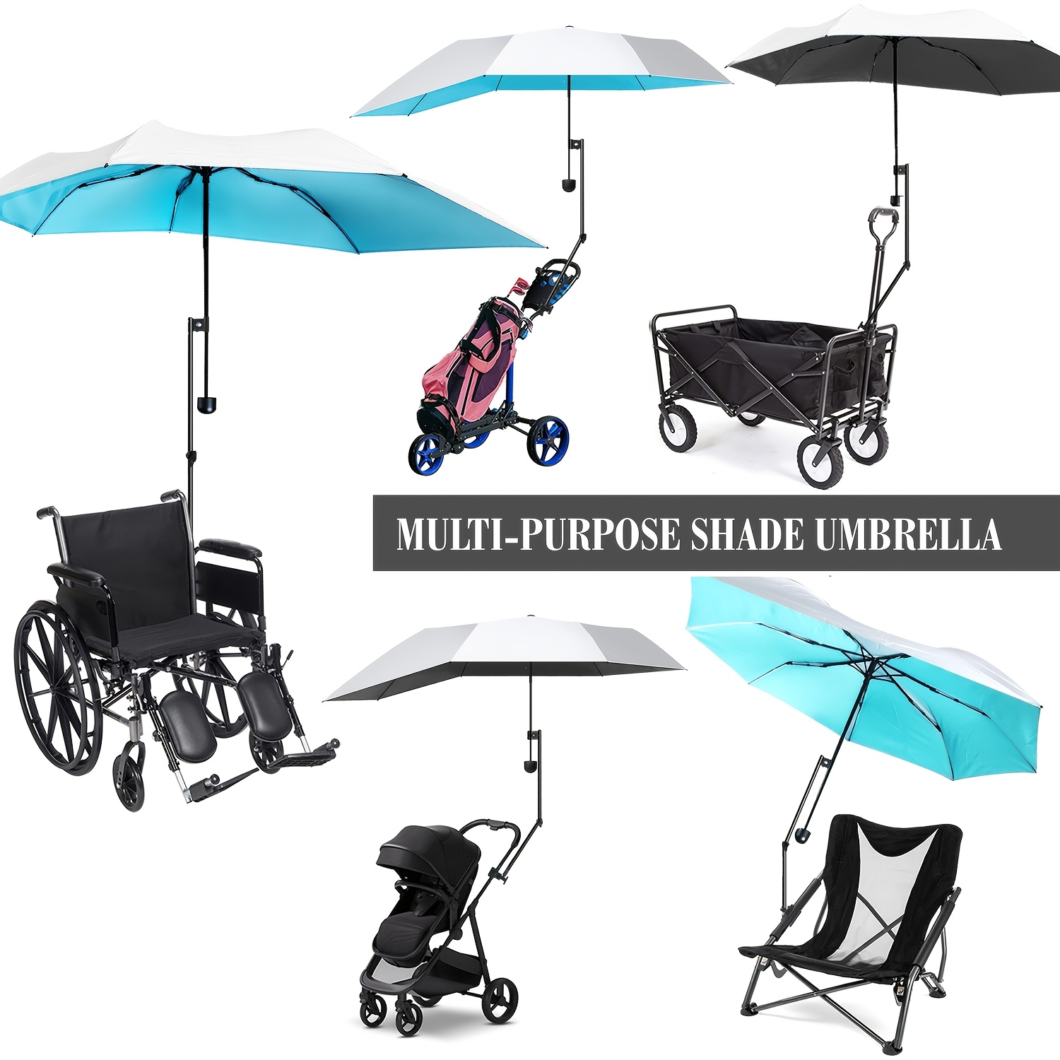 UPF 50+ Clamp-On Chair Umbrell - Outdoor Camping On Youtube บทวิจารณ์และราคา