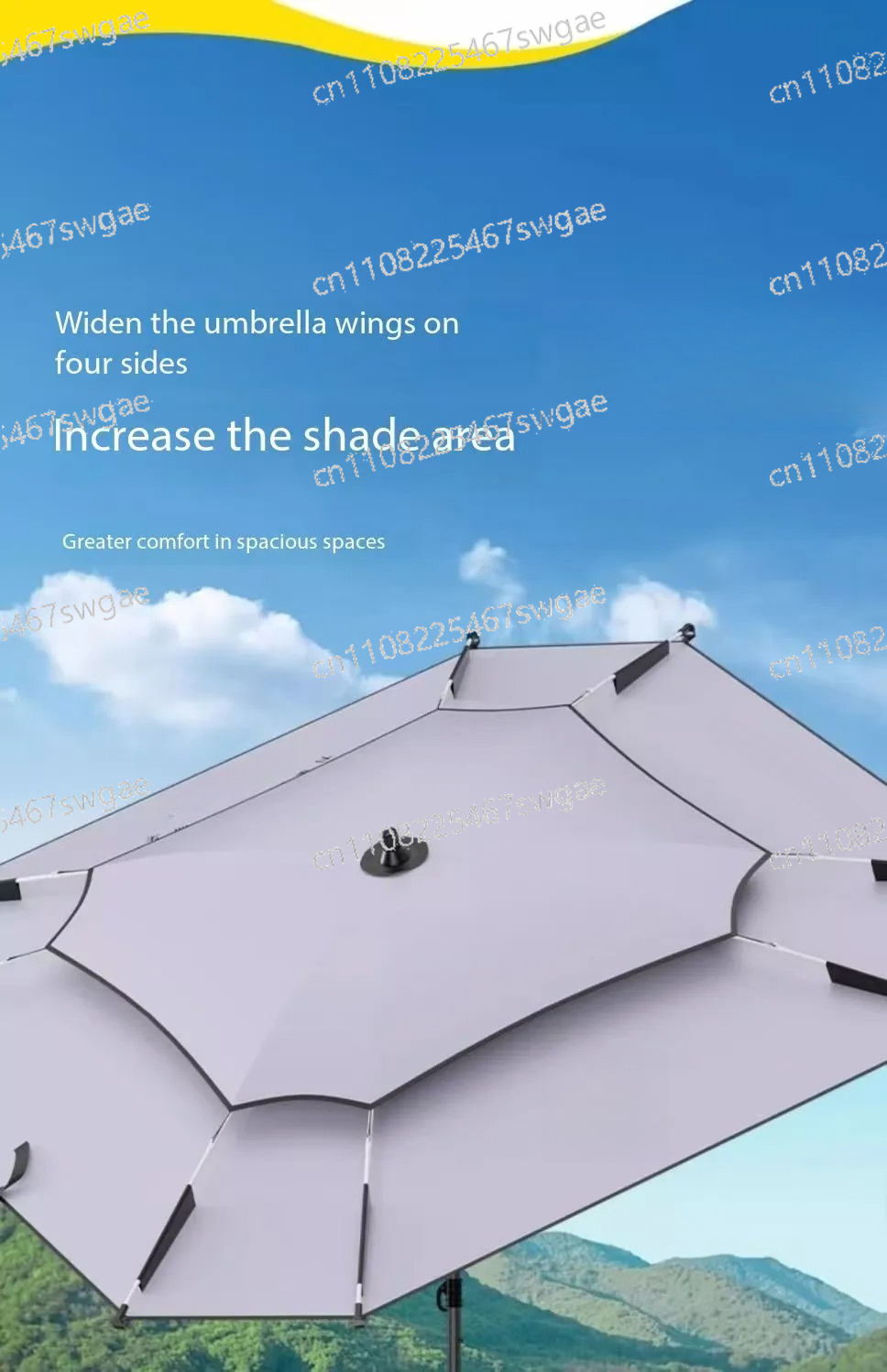 Portable Square Fishing Umbrel - Outdoor Camping Umbrella บทวิจารณ์และราคา