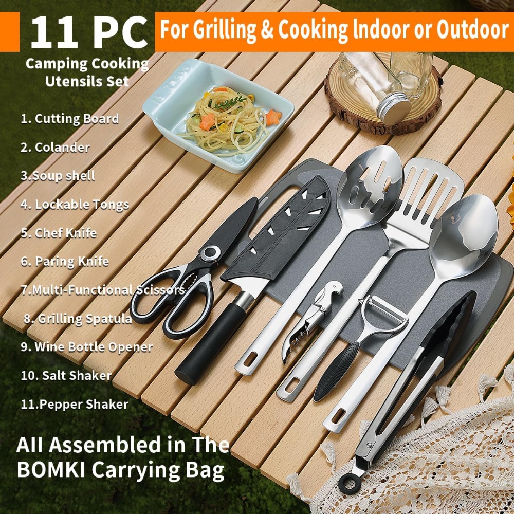 Camping Cooking Utensil Set 10 - Camp Utensil Set บทวิจารณ์และราคา