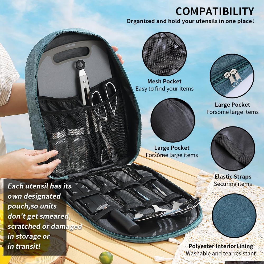 Camping Cooking Utensil Set 10 - Camp Utensil Set บทวิจารณ์และราคา