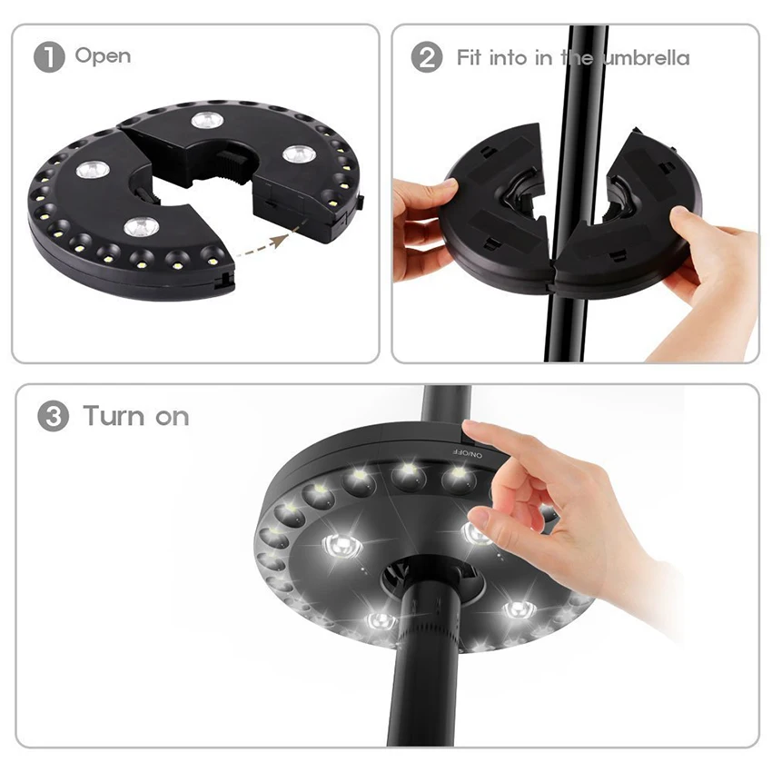 Super Bright Umbrella Pole Lig - Outdoor Camping Umbrella บทวิจารณ์และราคา