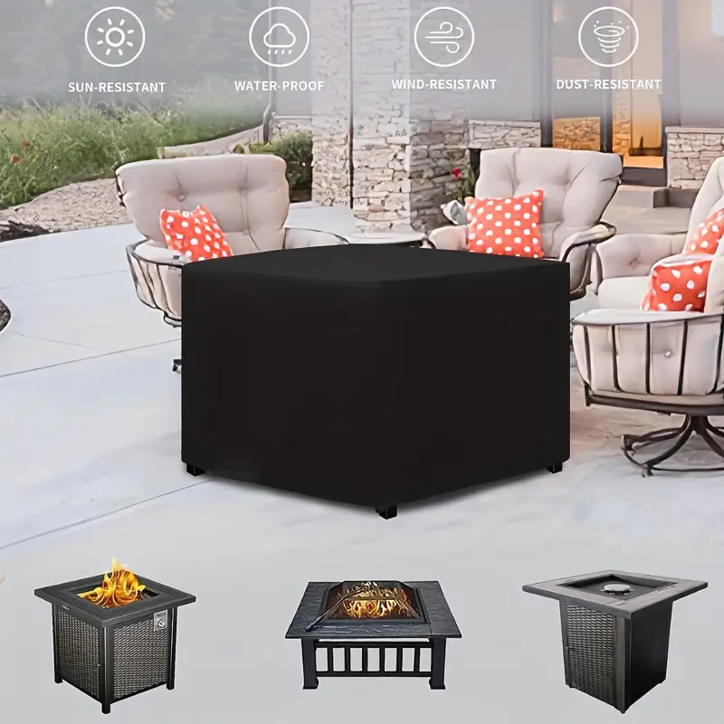 Waterproof Square Fire Pit Cov - Outdoor Camping Fire Pit บทวิจารณ์และราคา