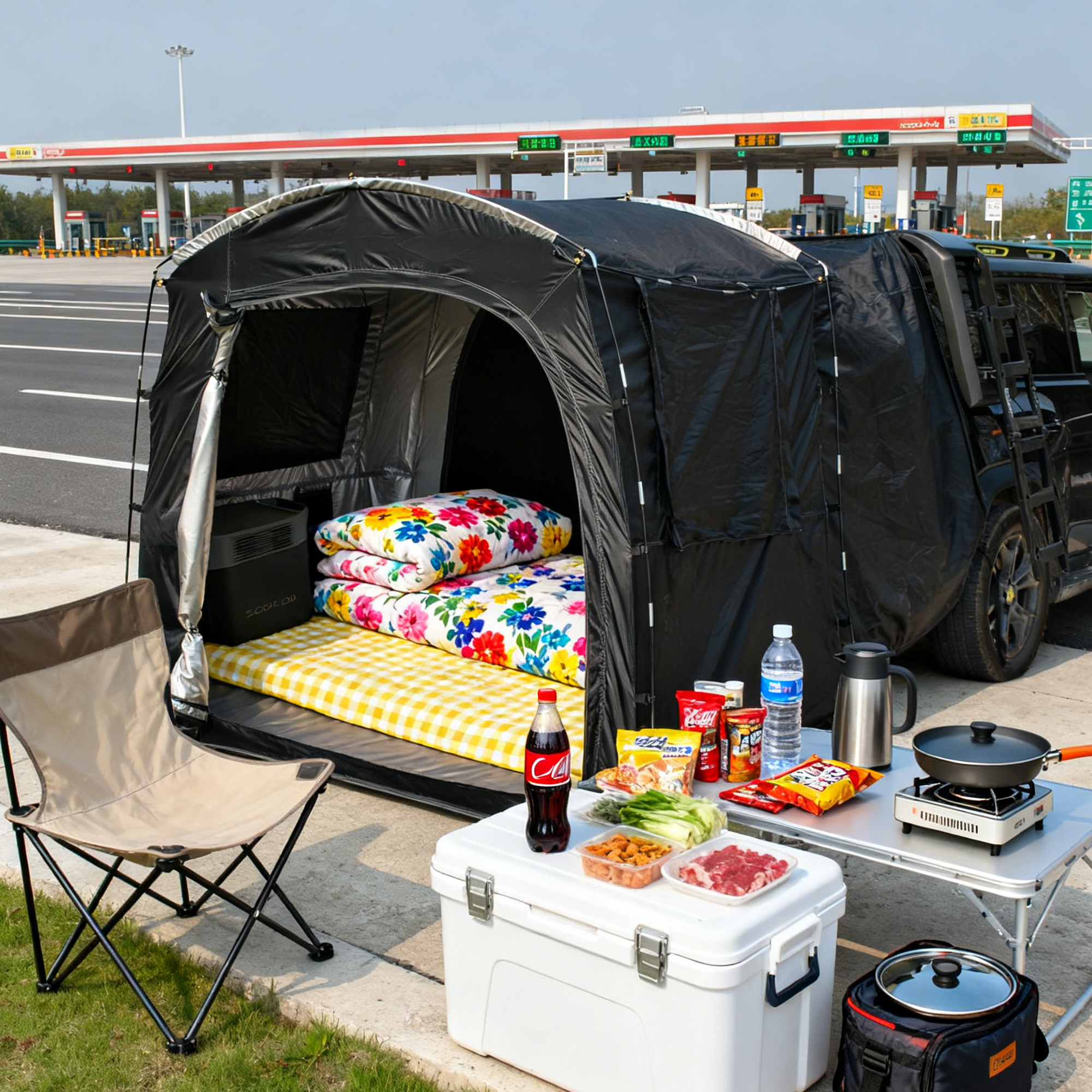 2-Person SUV Rear Tent Annex w - Outdoor Camping Car Tail Tent บทวิจารณ์และราคา