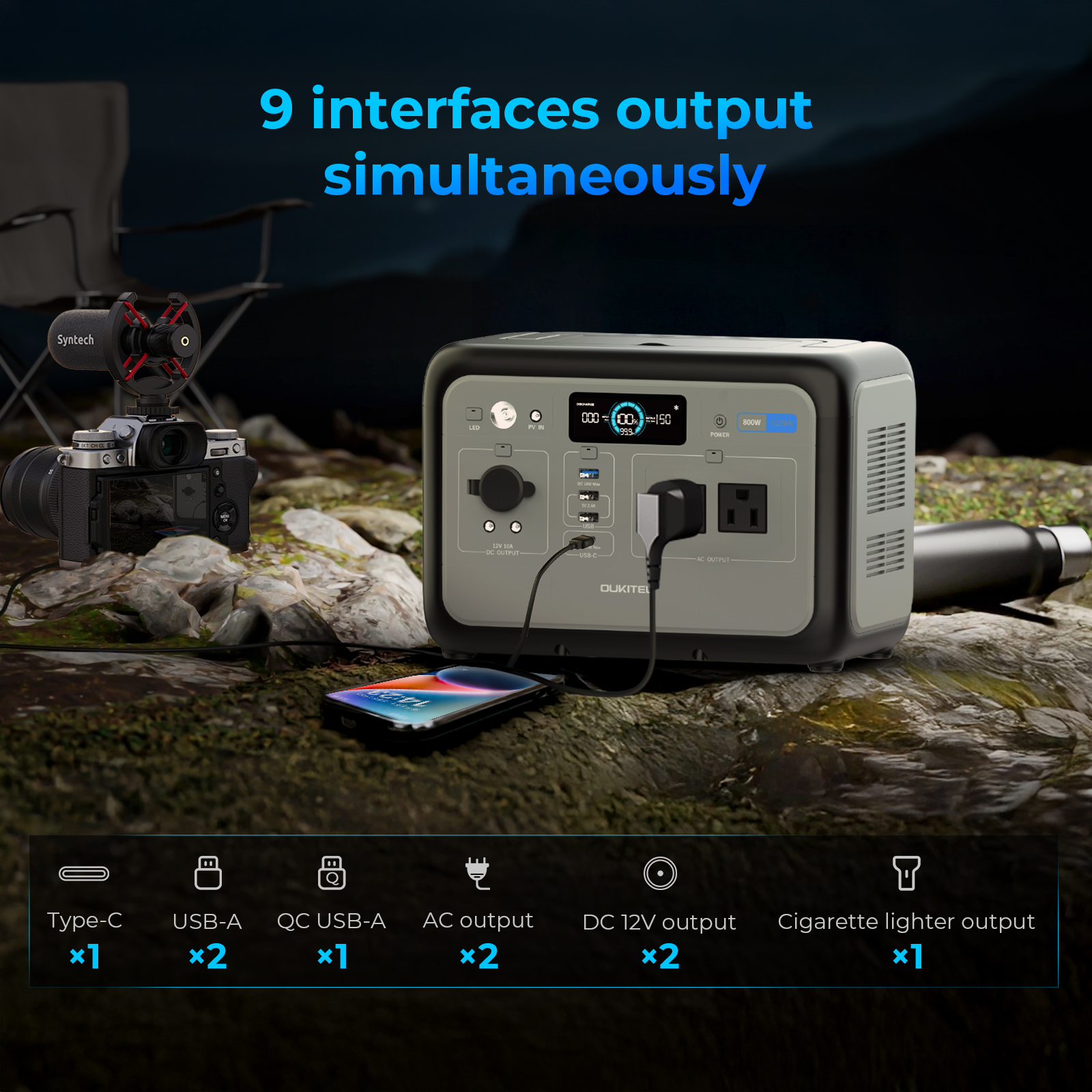 800W LiFePO4 Portable Power St - Outdoor Camp บทวิจารณ์และราคา
