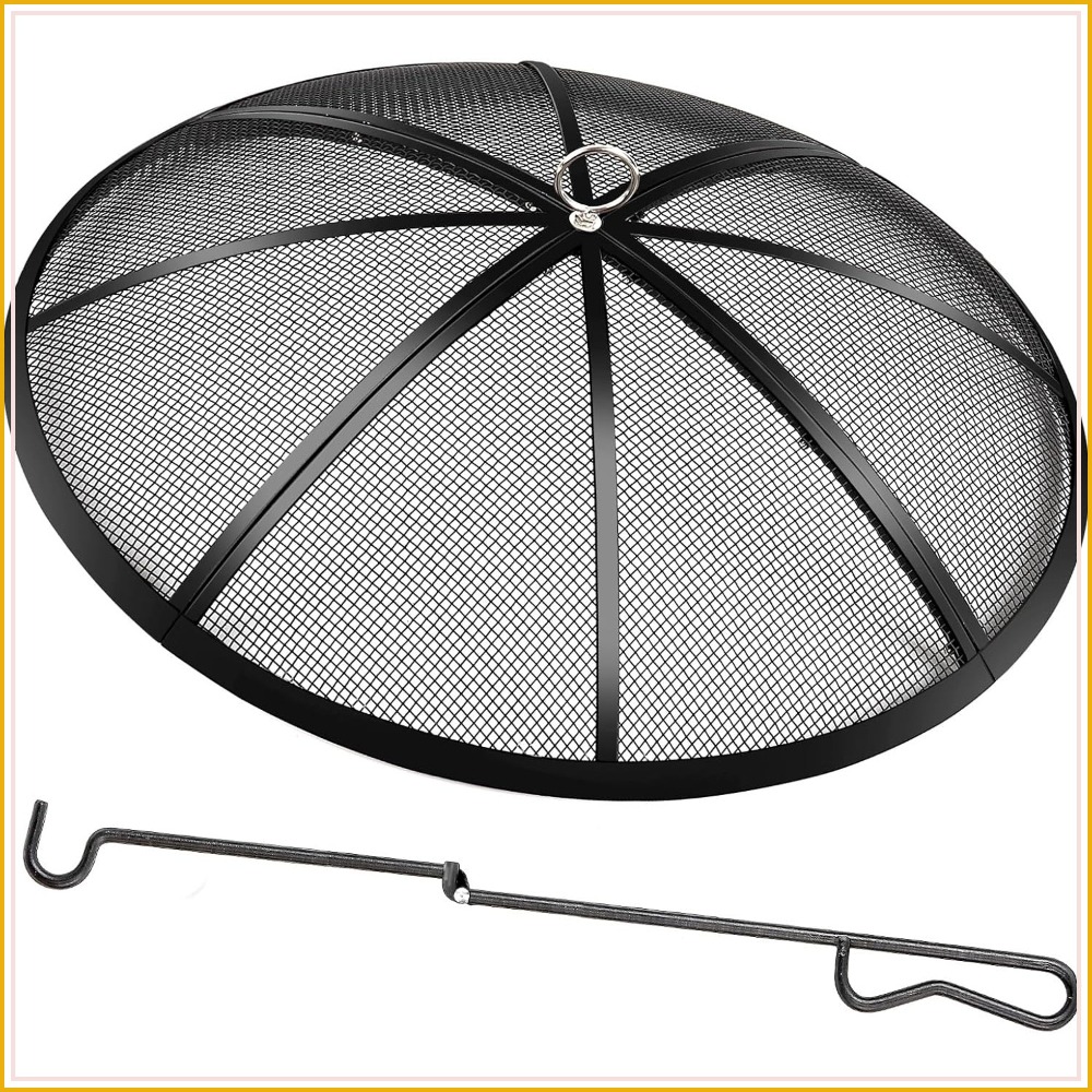 27 Inch Fire Pit Spark Screen  - Outdoor Camping Fire Pit บทวิจารณ์และราคา