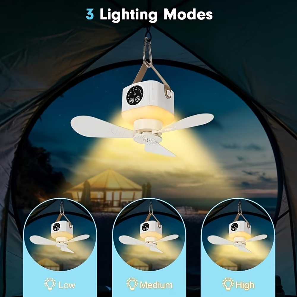 Portable Ceiling Fan with Ligh - Outdoor Camping Gazebo บทวิจารณ์และราคา