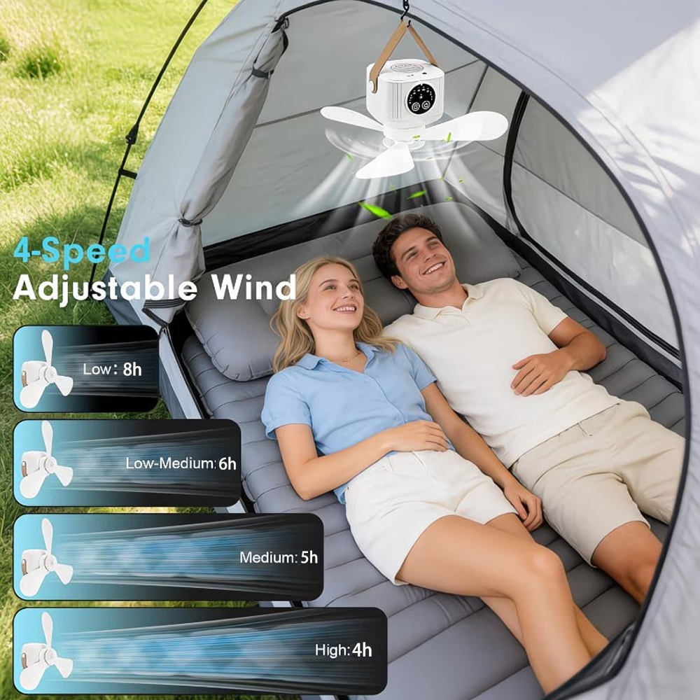 Portable Ceiling Fan with Ligh - Outdoor Camping Gazebo บทวิจารณ์และราคา