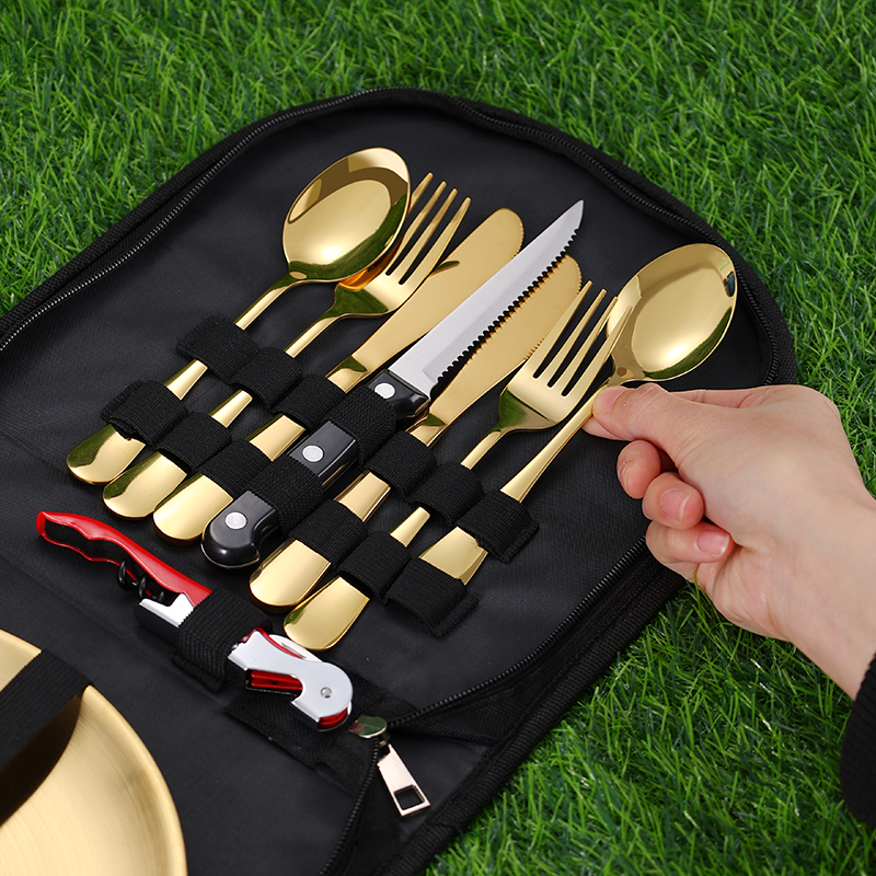 10Pcs Camping Tableware Set 30 - Camp Utensil Set บทวิจารณ์และราคา