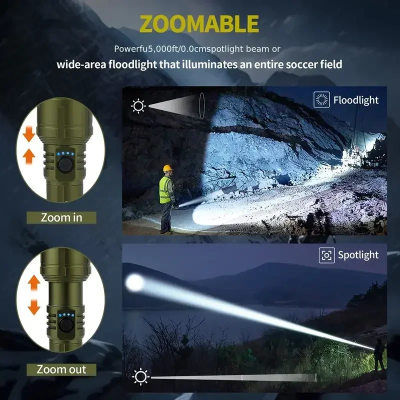 Ultra Powerful Flashlight Conc - Outdoor Camping Lamp บทวิจารณ์และราคา