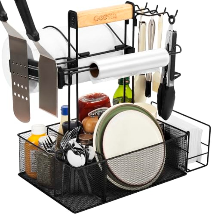 Grill Caddy for Outdoor Grill, - Outdoor Camping Ute บทวิจารณ์และราคา