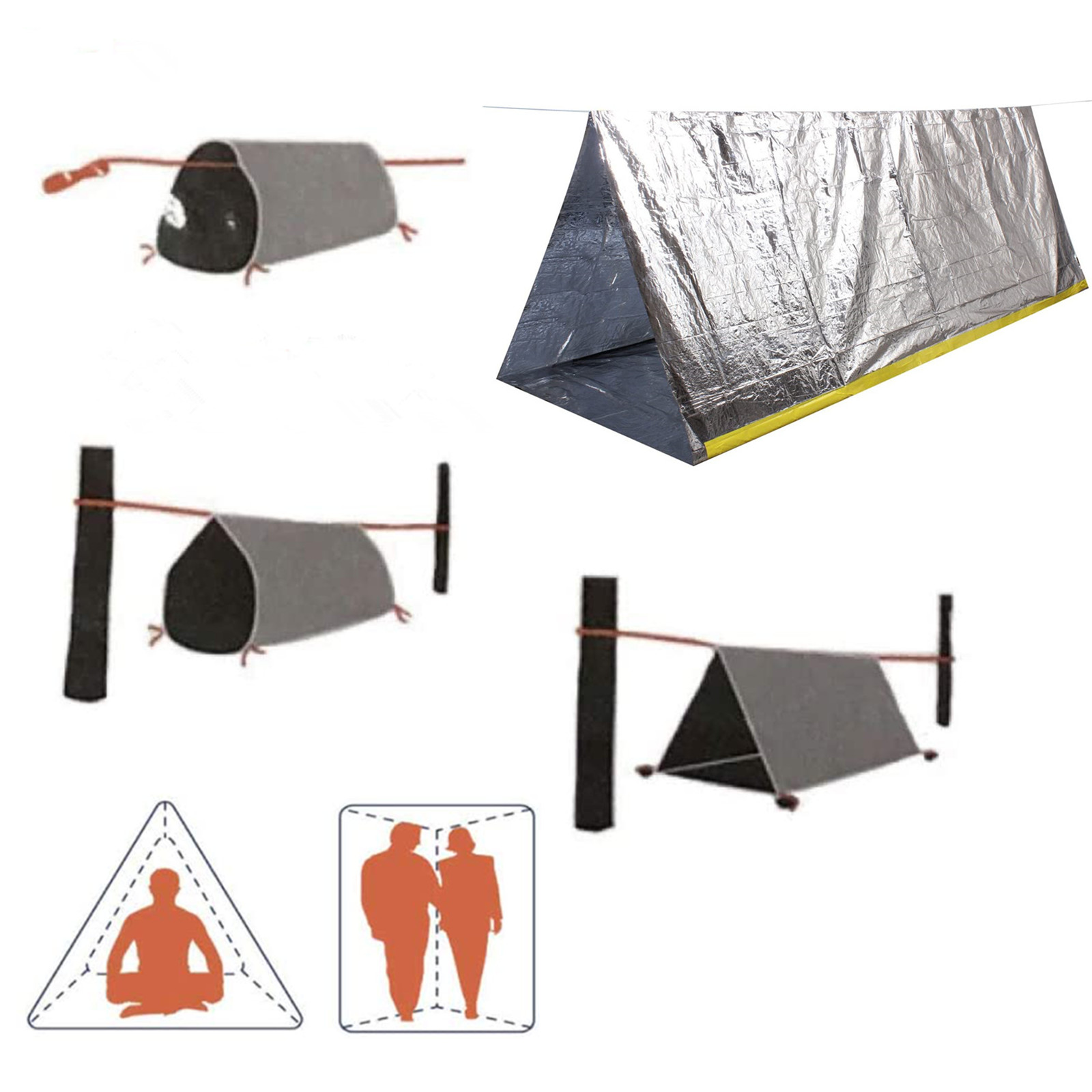 Emergency tent, Waterproof 2 P - Outdoor Camping Youtube บทวิจารณ์และราคา
