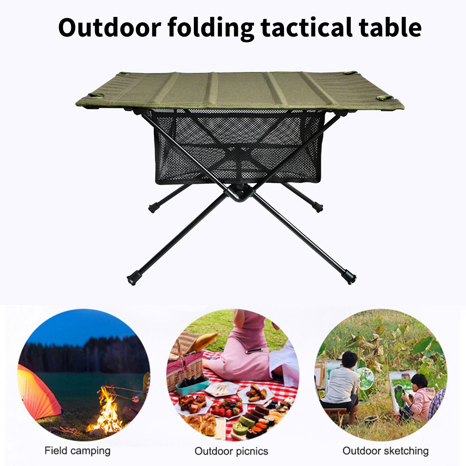Camping Foldable Table Storage - Outdoor Camping Table With Storage บทวิจารณ์และราคา