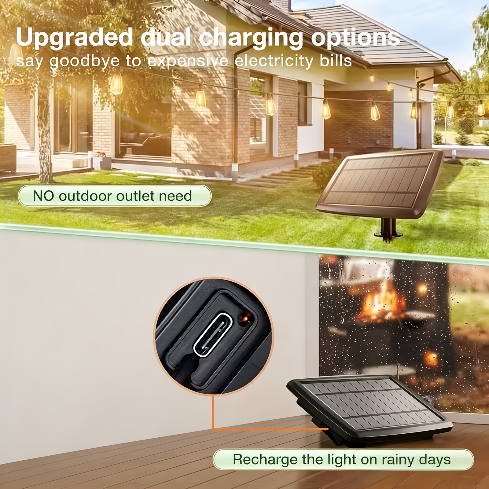 Solar Lights Outdoor, 100ft Pa - Outdoor Camping Umbrella บทวิจารณ์และราคา