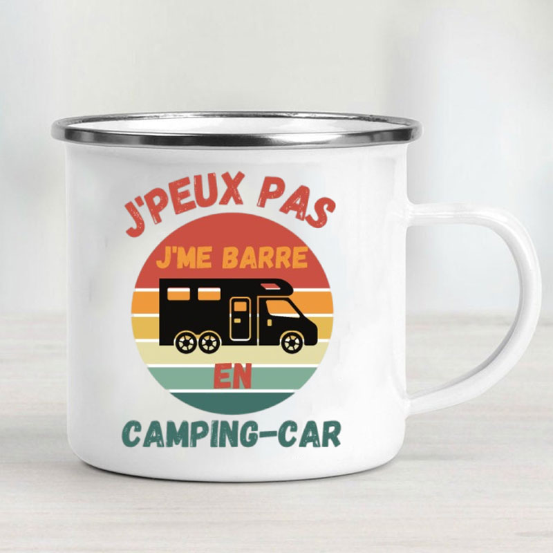 Camping Car Enamel Mug Adventu - Outdoor Camping Ideas บทวิจารณ์และราคา
