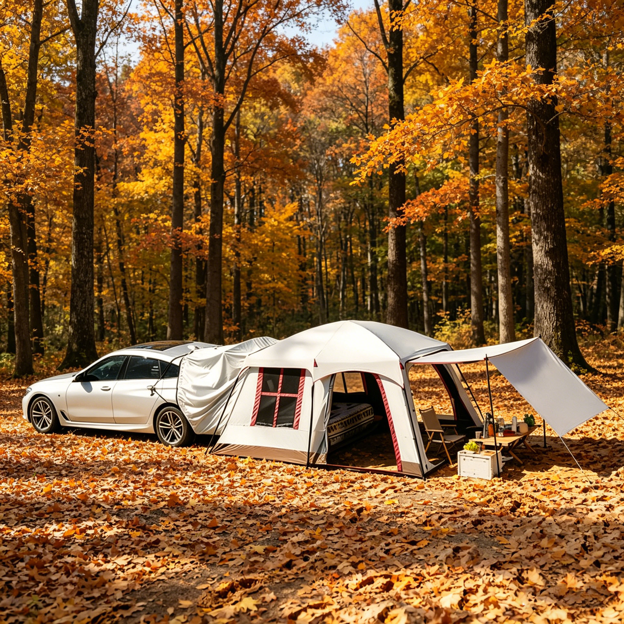 Multifunctional SUV Rear Tent  - Outdoor Camping Car Tail Tent บทวิจารณ์และราคา