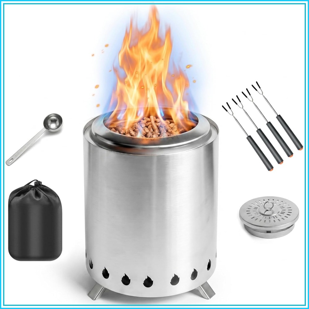 7 Inch Tabletop Fire Pit Outdo - Outdoor Camping Fire Pit บทวิจารณ์และราคา