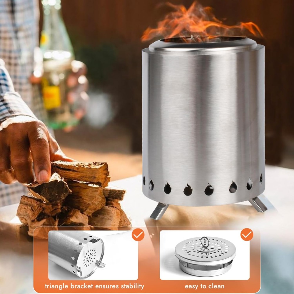 7 Inch Tabletop Fire Pit Outdo - Outdoor Camping Fire Pit บทวิจารณ์และราคา