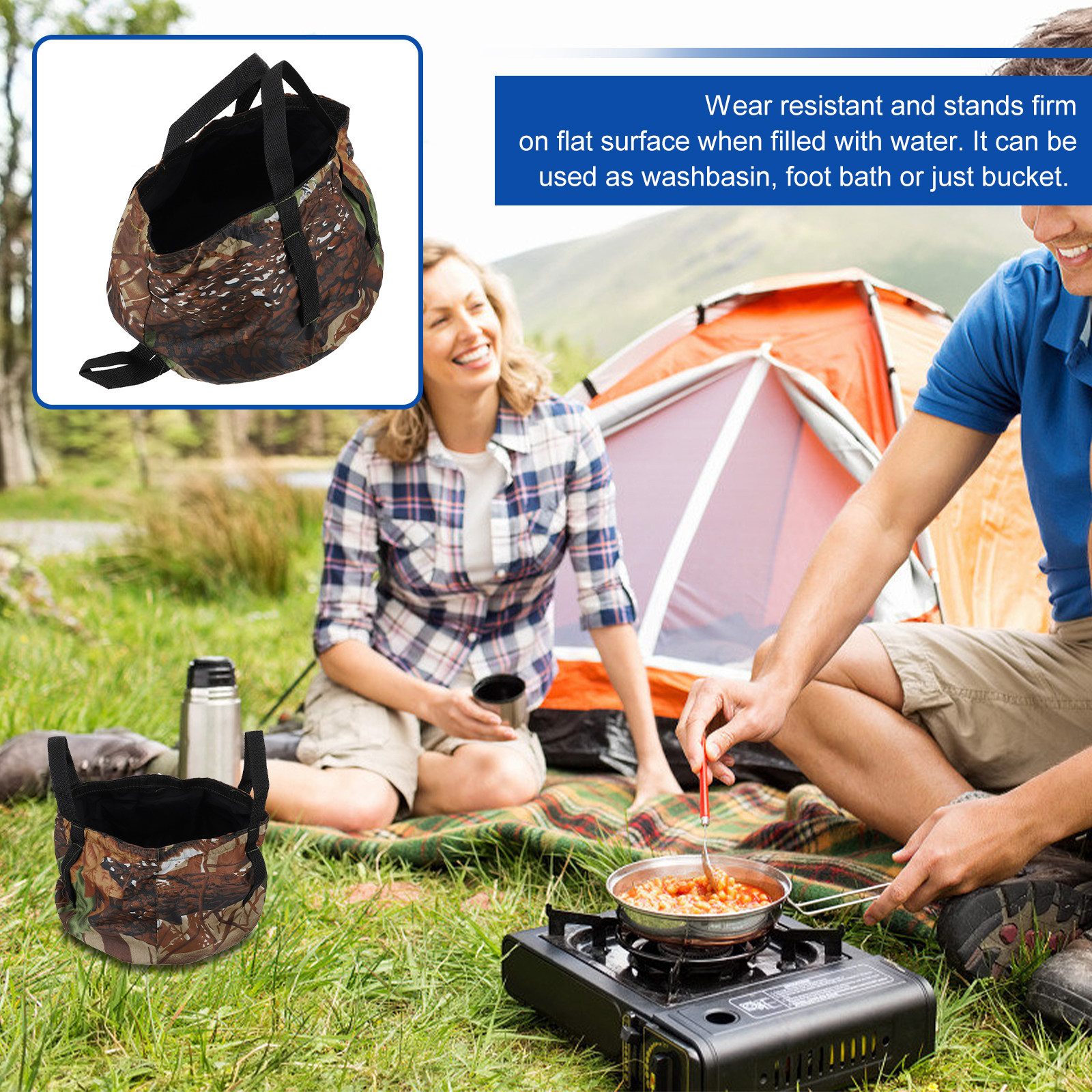 Portable Collapsible Water Bas - Outdoor Camping Ideas บทวิจารณ์และราคา