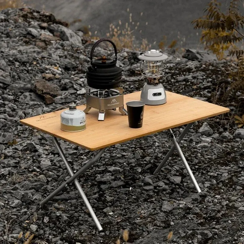 MOUNTAINHIKER 2/3 Bamboo Foldi - Outdoor Camping Table With Storage บทวิจารณ์และราคา
