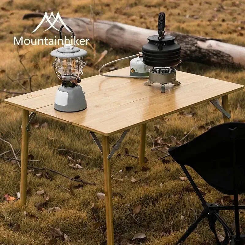 MOUNTAINHIKER 2/3 Bamboo Foldi - Outdoor Camping Table With Storage บทวิจารณ์และราคา